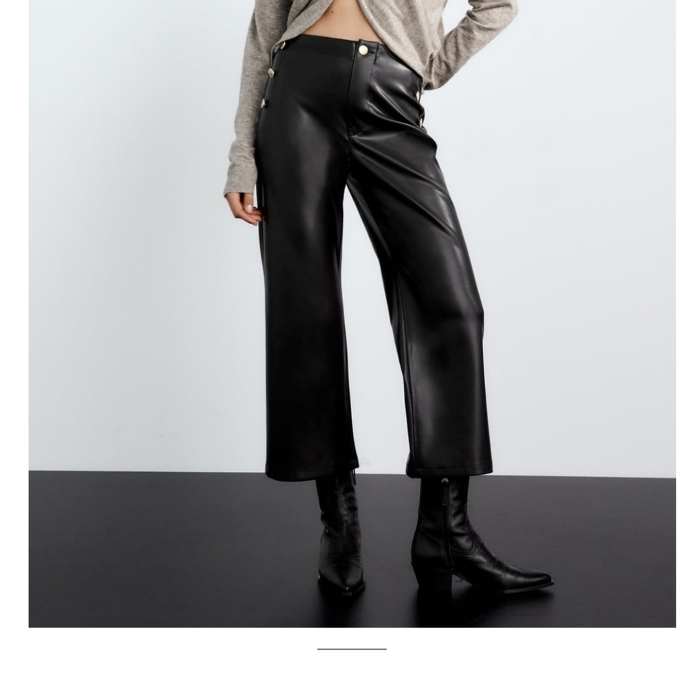 Zara faux leather cullotes size 8 Rare...Bloggers choice!